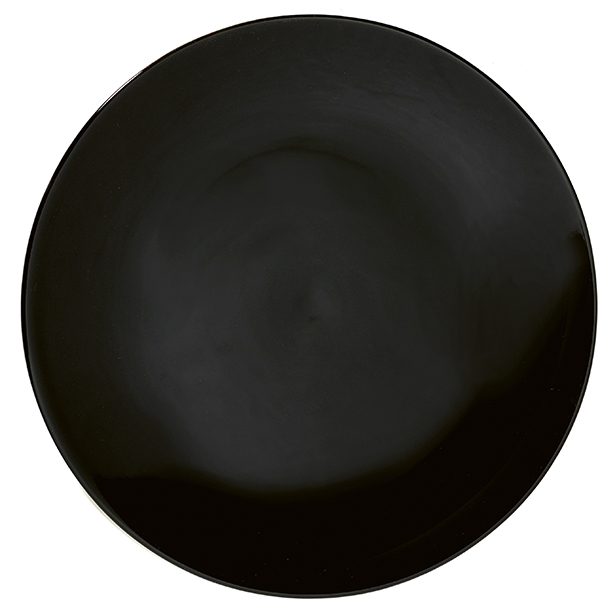 Тарелка «Де»;  фарфор;  D=17,5см;  черный