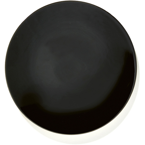 Тарелка «Де»;  фарфор;  D=14см;  черный
