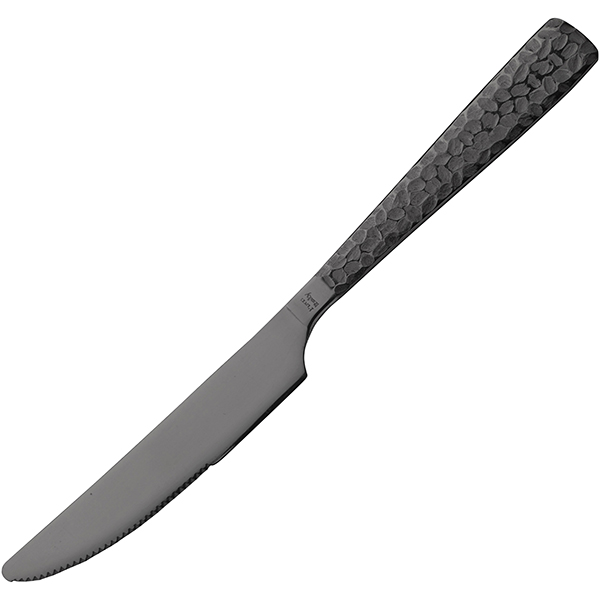 Нож столовый кованный черный