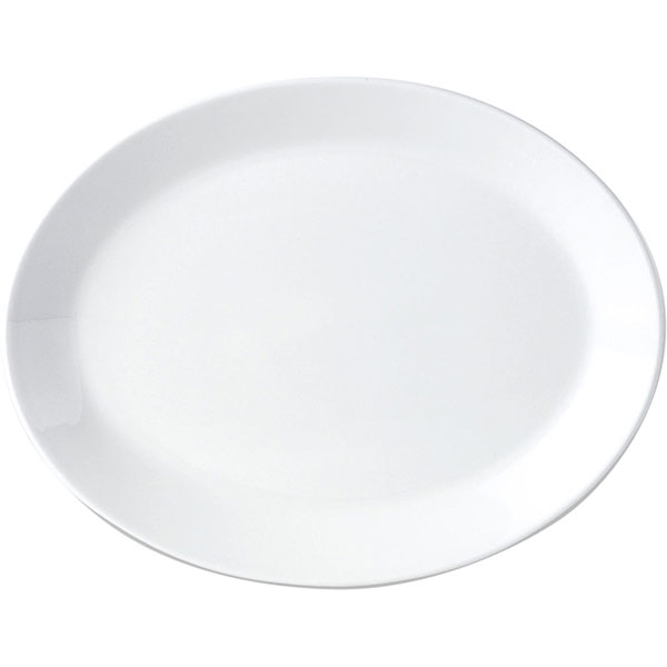Блюдо овальное «Симплисити Вайт»; материал: фарфор; высота=20, длина=305, ширина=240 мм; белый