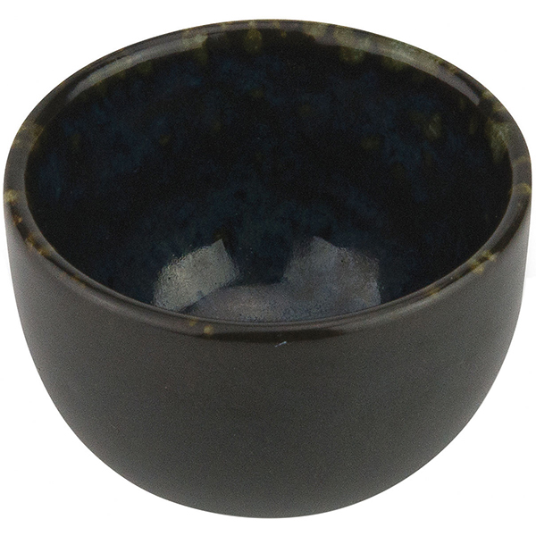 Соусник «Фобос»; керамика; D=65мм; черный, синий