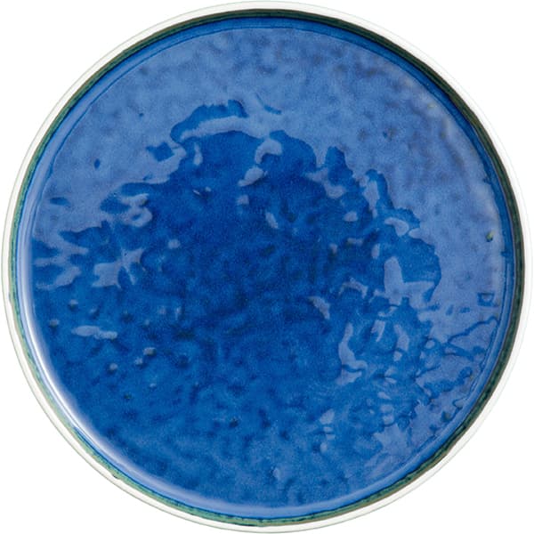 Тарелка мелкая «Абиссос»; фарфор; D=27,5см; белый,синий