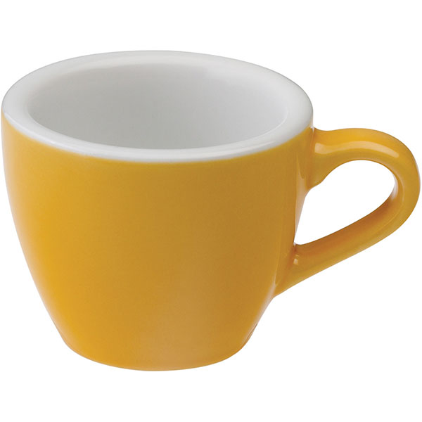 Чашка кофейная «Эгг»;  фарфор;  80мл;  желт.