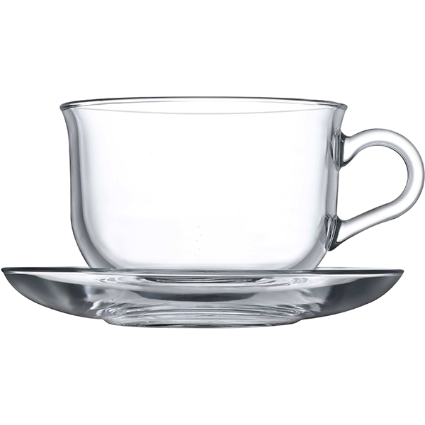 Пара чайная «Ташкент»; стекло; 290мл; D=98,H=76мм; прозрачный