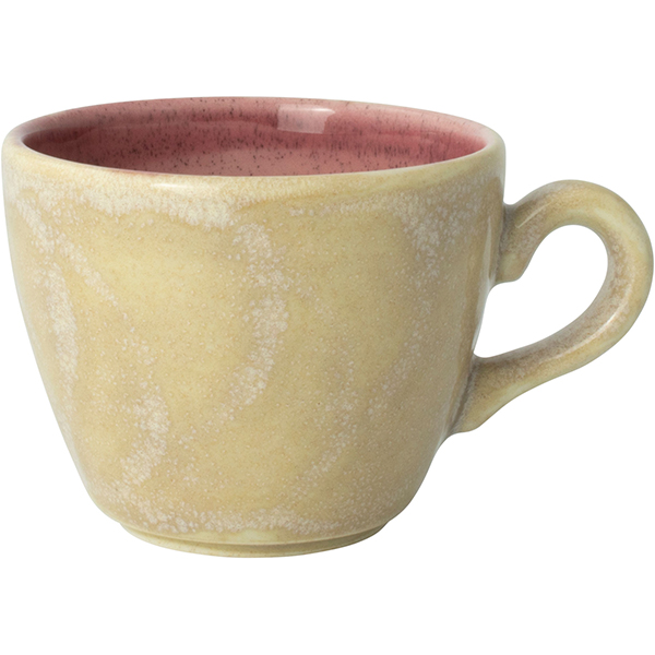 Чашка кофейная «Аврора Визувиус Роуз Кварц»; фарфор; 85мл; D=65мм; бежев.,розов.