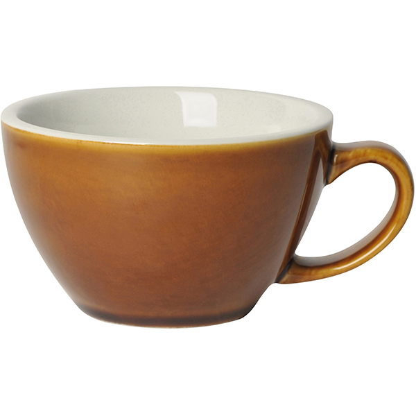 Чашка чайная «Эгг»;  фарфор;  300мл;  коричнев.