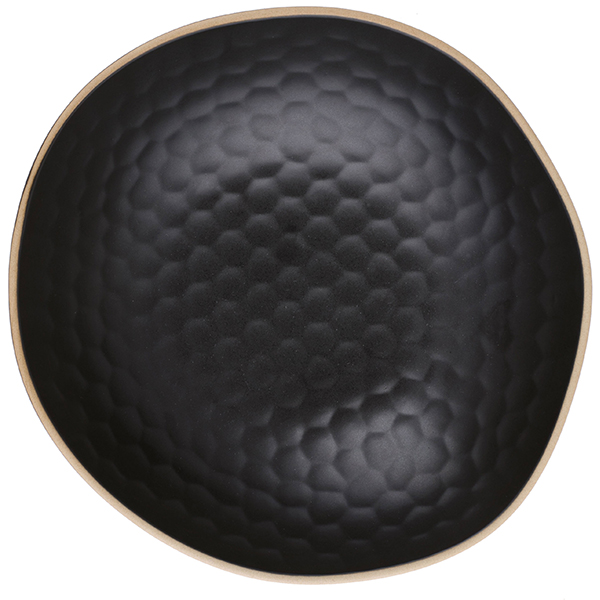 Тарелка глубокая «Кюпсели»; керамика; ,H=55,L=220,B=210мм; черный