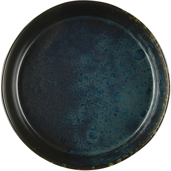 Тарелка глубокая «Фобос»; керамика; D=18см; черный,синий
