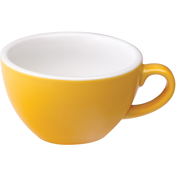 Чашка чайная «Эгг»;  фарфор;  200мл;  желт.
