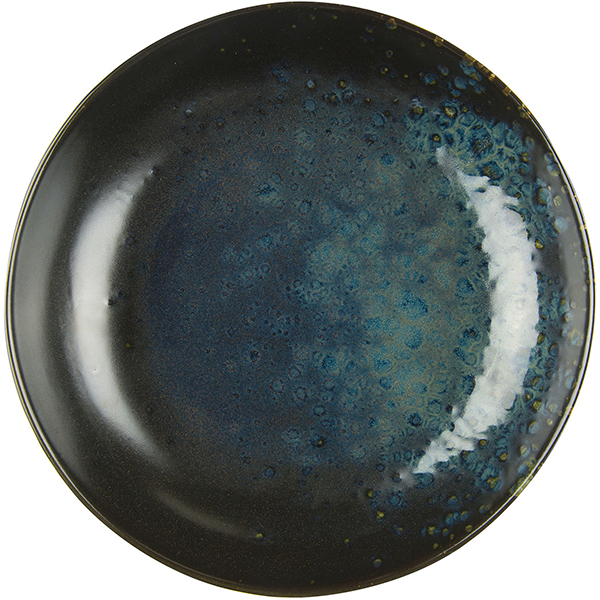 Салатник «Фобос»; керамика; D=28см; черный,синий