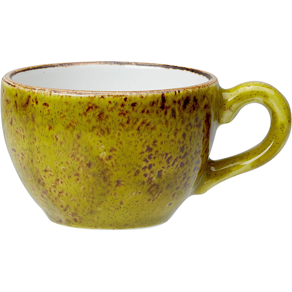 Чашка кофейная «Крафт Эппл»; фарфор; 85мл; D=65, H=50, L=85мм; желто-зеленый