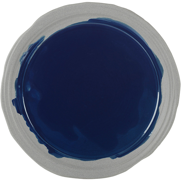 Тарелка «Нау»; керамика; D=25,5см; синий