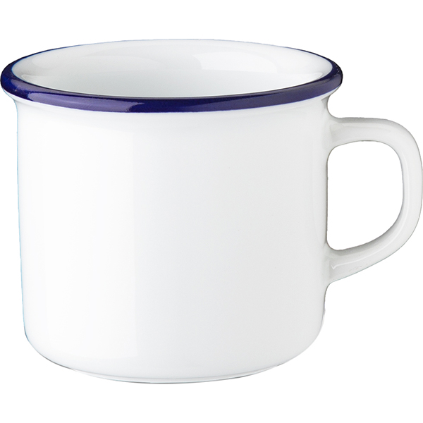 Чашка кофейная «Ретро Магс»; фарфор; 80мл; белый,синий