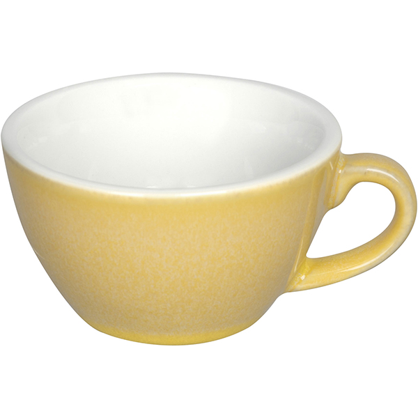 Чашка чайная «Эгг»;  фарфор;  150мл;  желт.