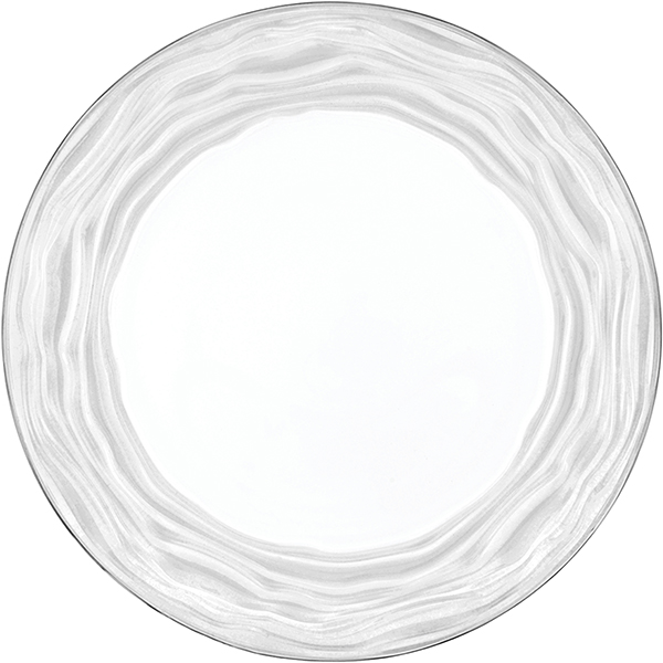 Тарелка мелкая «Оази»; стекло; D=21см; прозрачный