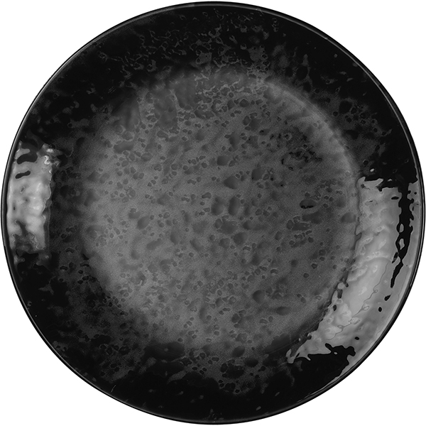 Тарелка мелкая «Нанокрем 890220»; фарфор; D=32, H=3см; черный