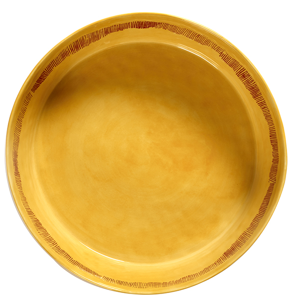 Салатник «Фист»; керамика; D=285, H=95мм; желт.