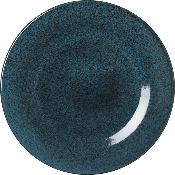 Тарелка «Млечный путь голубой»  фарфор  D=24, H=2см Борисовская Керамика