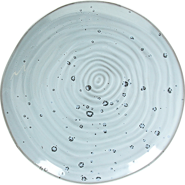 Тарелка для десерта «Вулкания Вэйвс»; фарфор; D=21см; серый