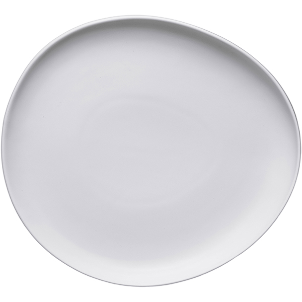 Блюдо для подачи «Нинфа»; фарфор; H=40, L=305, B=275мм; белый, глянц.