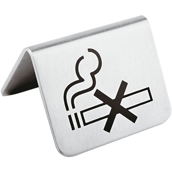 Табличка «Не курить»  сталь нержавеющая  , H=45, L=54, B=50мм PADER