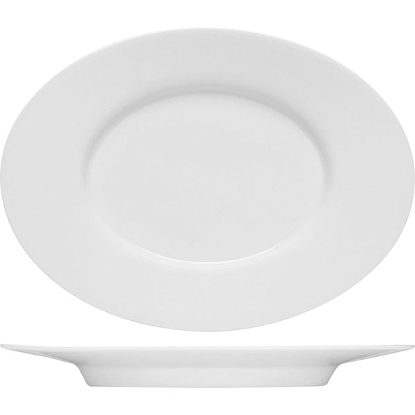 Блюдо овальное «Пьюрити»; фарфор; , L=18см; белый
