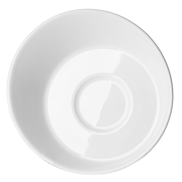 Блюдце «Монако Вайт»; материал: фарфор; диаметр=15.3, высота=4.3 см.; белый