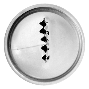 Насадка кондитерская «Рифленая лента»; сталь нержавеющая; D=22, H=30мм; металлический