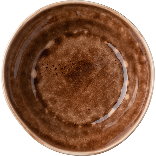 Тарелка глубокая «Маррон Реативо»; фарфор; 1л; D=215, H=70мм; коричнев., бежев.