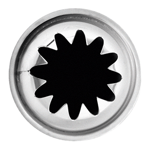 Насадка кондитерская «12-конечная звезда»; сталь нержавеющая; D=35/22, H=45мм; металлический