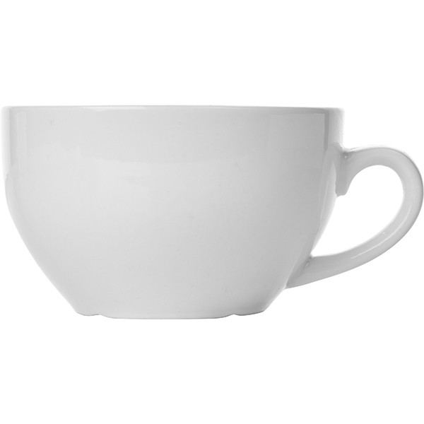 Чашка чайная «Алберго»; фарфор; 340мл; D=109, H=68, B=65мм; белый
