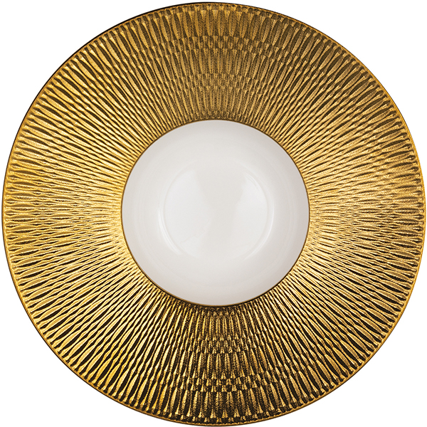 Тарелка для пасты «Дэрас Голд»; фарфор; D=275, H=70мм; белый, золотой