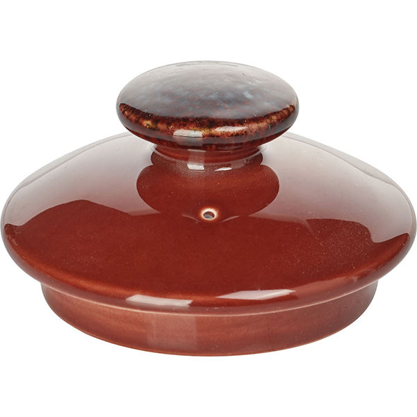 Крышка для чайника «Террамеса Мокка»; фарфор; D=85мм; темно-коричневый