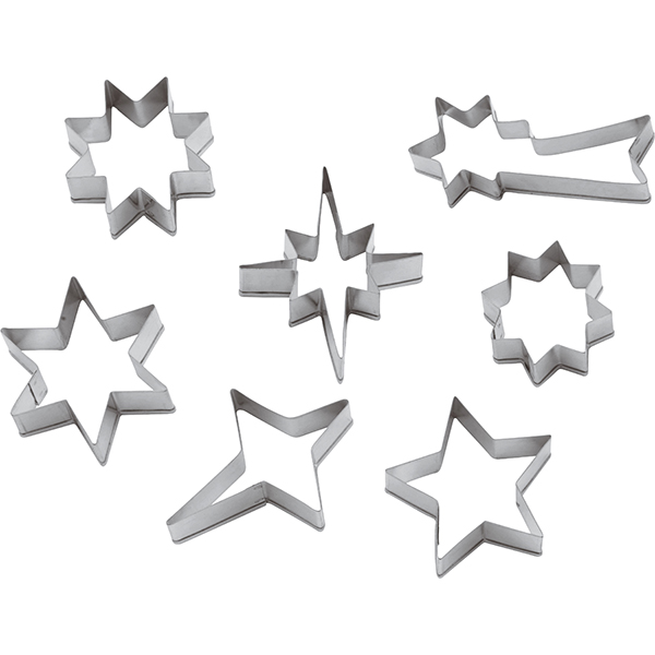 Форма кондитерская «Звезды»[7шт]; сталь нержавеющая; D=125, H=20мм; металлический