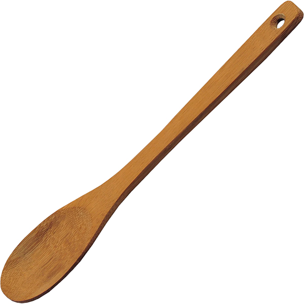 Ложка кухонная; бамбук; , L=30см; деревян.