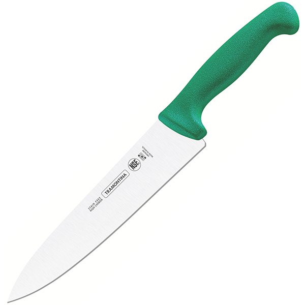Нож поварской «Профешионал Мастер»; сталь нержавеющая, пластик; , L=37, 6/20см; зелен.