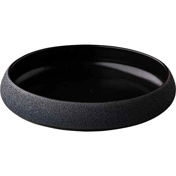 Тарелка «Ро Дизайн Бай Кевала» с бортом; керамика; D=24, H=5см; черный