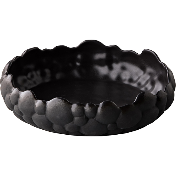 Тарелка «Ро Дизайн Бай Кевала» с бортом; керамика; D=200, H=55мм; черный