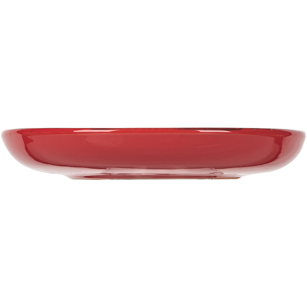 Тарелка мелкая; керамика; D=18см; красный