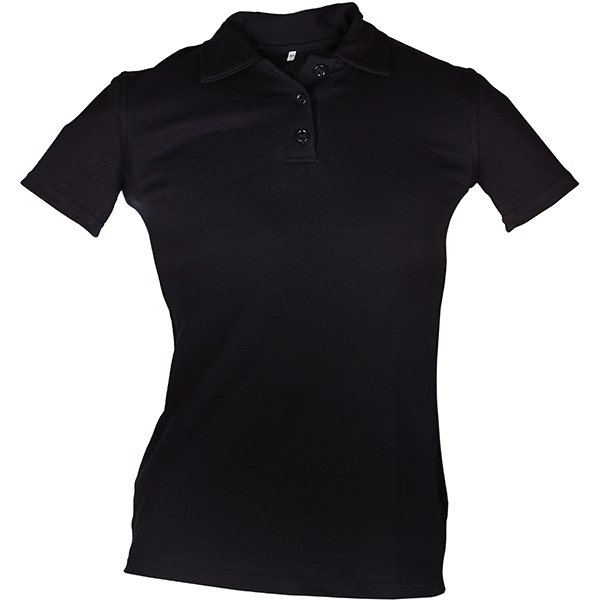 Рубашка поло женская, размер 42  хлопок  черный POV