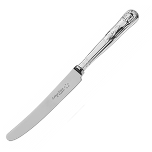 Нож десертный «Кингс Сильвер Плэйт»; посеребрен.; , L=224, B=20мм; серебрян.