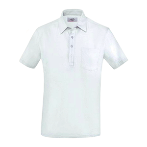 Рубашка поло мужская, размер S; хлопок, эластан; белый