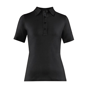 Рубашка поло женская, размер XS; хлопок, эластан; черный