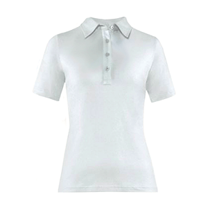 Рубашка поло женская, размер M; хлопок, эластан; белый
