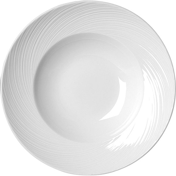 Тарелка глубокая «Спайро»; материал: фарфор; 450 мл; диаметр=300, высота=55 мм; белый