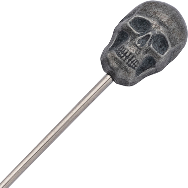 Украшения для коктейлей «Оникс» на шпажках в форме черепа; сталь нержавеющая; , L=11, 2см; металлический
