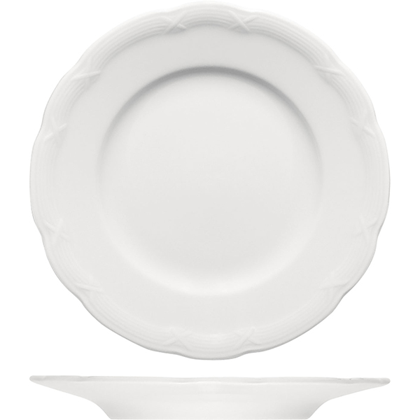 Тарелка мелкая «Штутгарт»; материал: фарфор; диаметр=30, высота=8.5 см.; белый