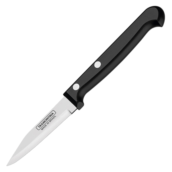 Нож для чистки овощей и фруктов «Ультракорт»; сталь, пластик; , L=180/75мм; черный
