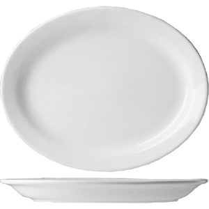 Блюдо овальное «Акапулько»; фарфор; , H=45, L=395, B=305мм; белый