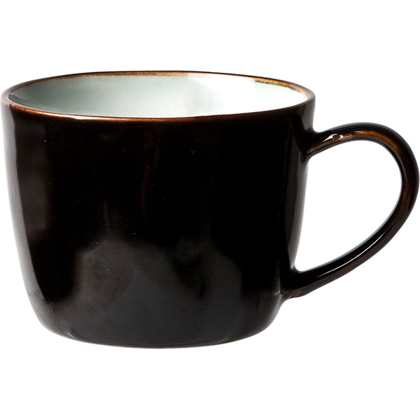 Чашка чайная «Плато»; фарфор; 190мл; D=80, H=62мм; черный, белый